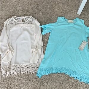 2 dressy shirts, never worn, size 12/14